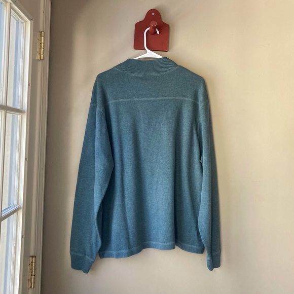 Jos. A. Bank Blue 100% Cotton Quarter Zip Pullover Sweater Men's XL - Picture 4 of 7